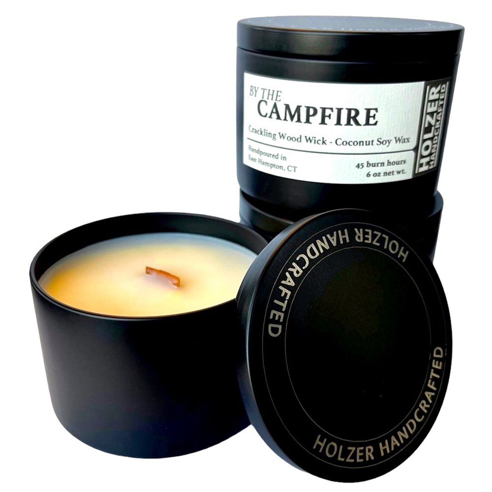 Crackling Wood Wick Candle 🕯️ ~ BY THE CAMPFIRE 🔥